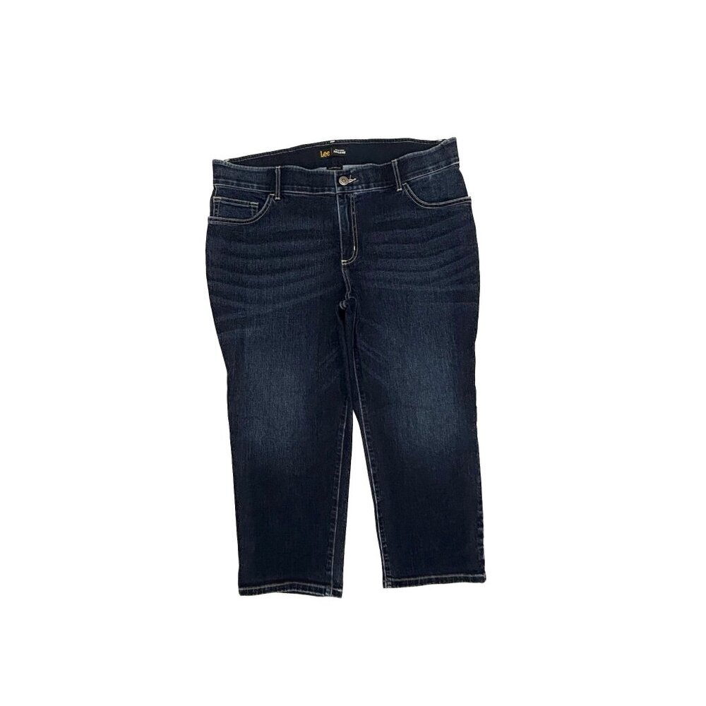 Lee Vintage Modern Flex Motion Capri Women's size 33 Dark Blue Denim jeans